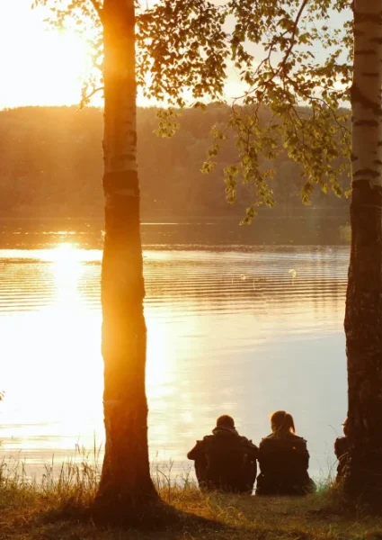 nature therapy by lake